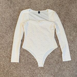 Cream Long Sleeve Bodysuit